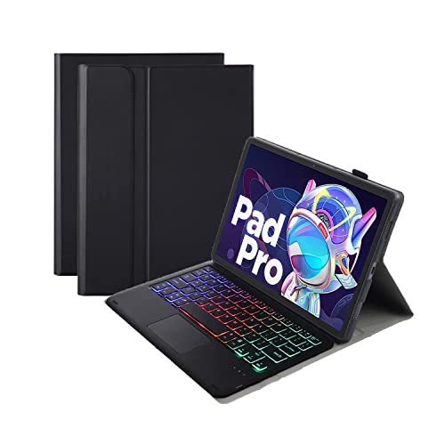 Lenovo - Soft TPU Keyboard Case With Detachable Backlit Bluetooth Keyboard