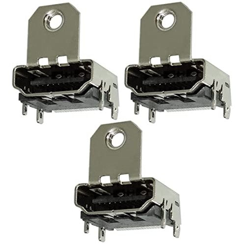 Aerzetix - HDMI Male to Female Solder Type A Adapter Set, 19-Pin with Mounting Plate