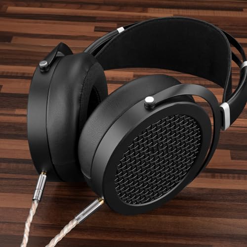 Geekria - Apollo Copper Silver Braid Upgrade Audio Cable for HIFIMAN Headphones, 4.9ft Length, 3.5mm Male Connector, Enhanced Sound Quality