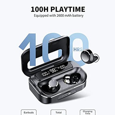 Lekaby - Wireless Bluetooth 5.3 Earbuds with 100-Hour Playback & IPX7 Waterproof