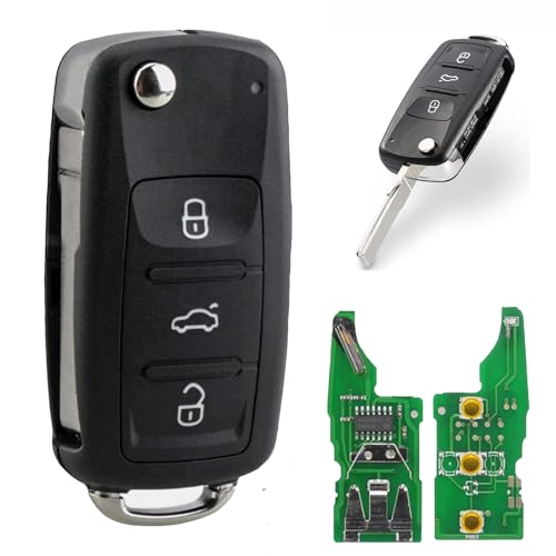 Volkswagen - 3 Buttons Keyless Remote Fob with Flip Blade for Passat/Tiguan/Golf