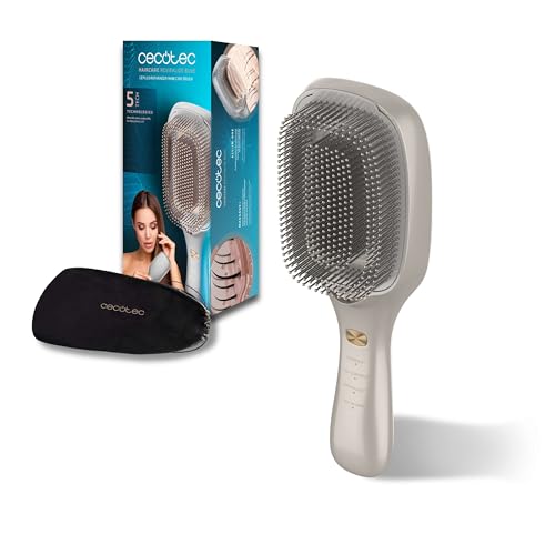 Cecotec - Haircare Revitalize Brush with Vibration, Negative Ions, EMS & LED Lights