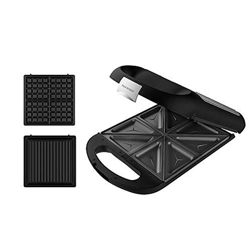 Cecotec - Rock'nToast Family 1500W 3-in-1 Sandwich Maker with Non-Stick Plates
