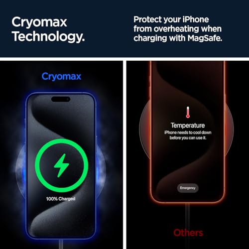 Spigen - MagSafe Car Mount Charger with Heat Dissipation & Noise Prevention for iPhone 15