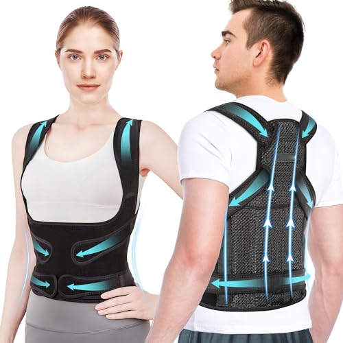 Feelyhee - Back Concealer for Men & Women, Posture Support, Pain Relief, Adjustable Design