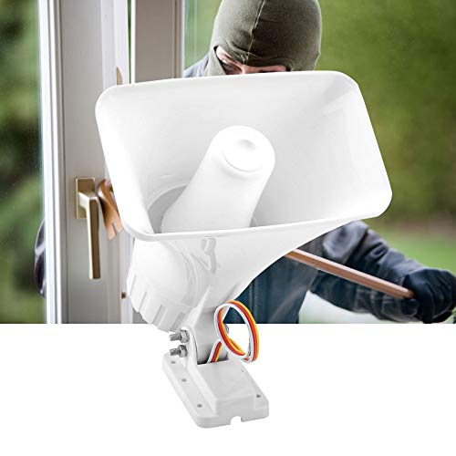 Gowenic - 30W Dual Tone Electric Siren for Home Security System, Wired Installation