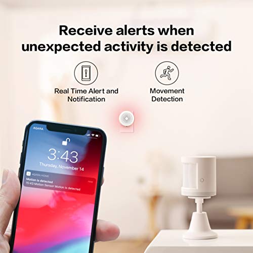Aqara - Motion Sensor for Smart Home Automation, Zigbee Connection, Apple HomeKit Compatible