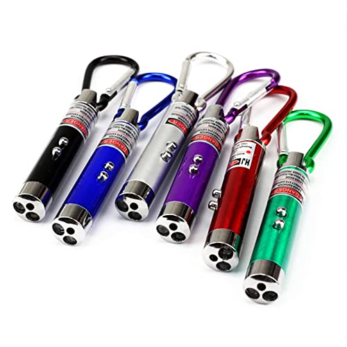 CHUQIANTONG 6PCS Mini Red Laser Pointer Cat Toy Interactive Training Tools White LED Torch Light Pet Supplies - Medaid International