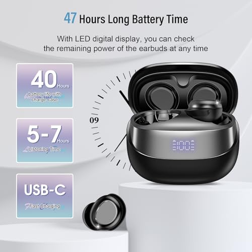 Dusonlap - Bluetooth 5.4 Sleep Earbuds, Lightweight Mini Design for Side Sleepers