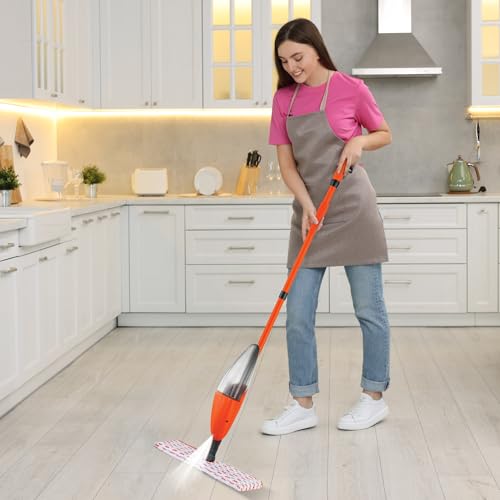 Macromax Microfiber Spray Mop for Floor Cleaning - 360° Rotating Mop with Refillable Spray Bottle - Eco-Friendly Design - Includes Reusable Microfiber Pad - Ideal for Hardwood, Tile & Laminate Floors - Medaid International