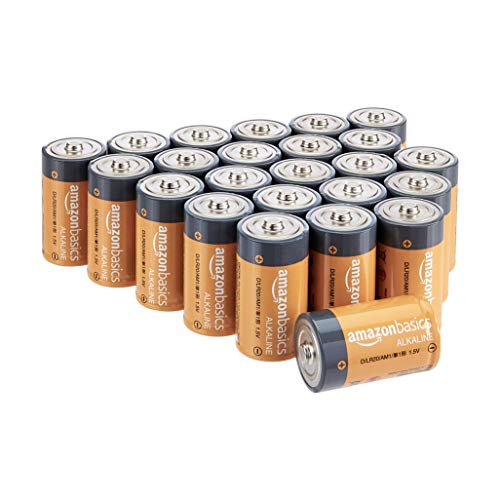 Amazon Basics - D Cell Alkaline Batteries, 5-Year Shelf Life, 96 Count