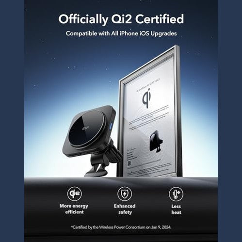 Esr - Qi2 15W MagSafe Car Charger, Magnetic Air Vent Mount, Fast Charging