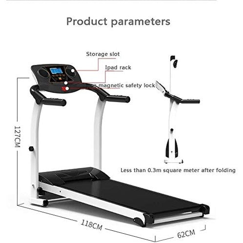 Under Desk Folding Treadmill Electric Motorized Portable Pad Treadmills Walking Jogging Running Exercise Fitness Machine for Home Gym Office - Medaid International
