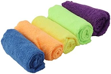 Royalford royalbright 5 piece microfiber cleaning clothes rf11076 powerful and high density cloth for easy efficient 100% anti bacterial super absorbent power multicolor - Medaid