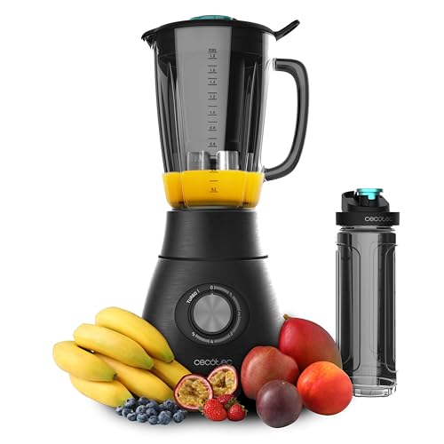 Cecotec - Power Black Titanium Blender 1800W, 1.8L, 6 Titanium Blades, 5 Speeds