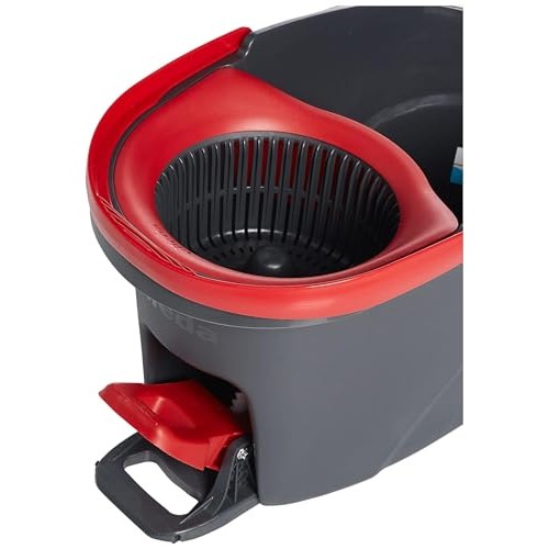 Vileda 163420 - Juego de fregona y Cubo con Pedal de Pie, Mango telescópico 85-125 cm, fregona de Suelo con escurridor Giratorio, Cabezal de fregona de Microfibra 2 en 1, Multicolor, 163420 - Medaid International