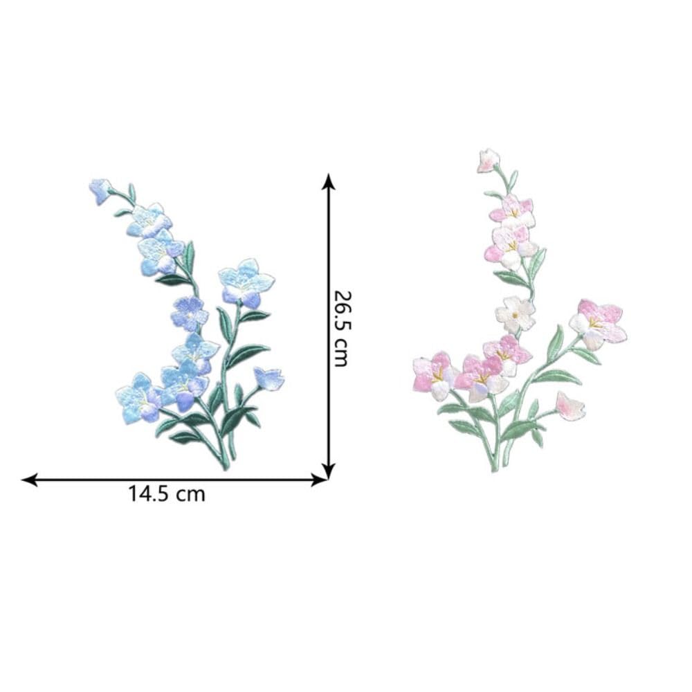 Clothing Applique Plum Blossom DIY Exquisite Flower Embroidered Patches Fabric Sticker Iron on Clothes Patches (Pink) - Medaid International