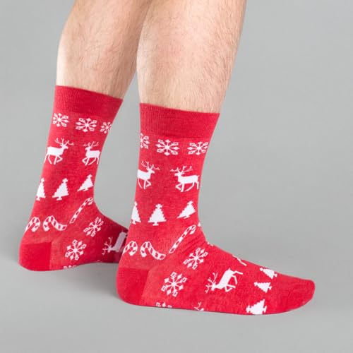 Good Luck Sock Men's Christmas Holiday Socks, Adult, Shoe Size 7-12 - Medaid International