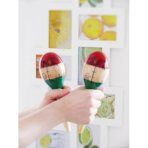 UMIKU Maracas 2PCS 10 Inch Wooden Rumba Shakers Latin Hand Percussion Instrument for Bright Vibrant Sound and Salsa Rhythm - Medaid International