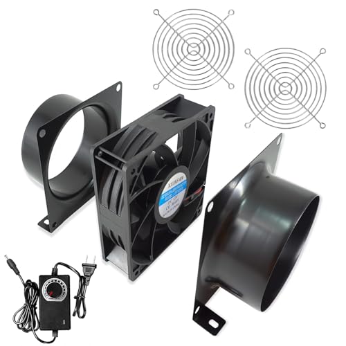Dcfairfan - 4 Inch 12V DC Axial Exhaust Fan for DIY Soldering & Paint Booths 6 W 38 DB