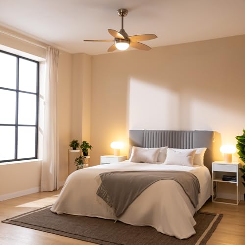 Cecotec - Energysilence Aero 495 Ceiling Fan with LED Light, Remote Control, 3 Speeds