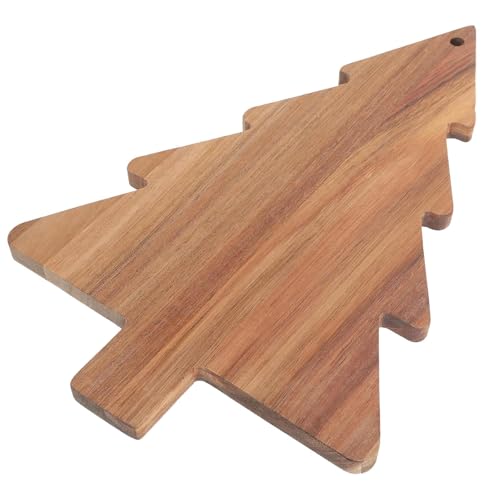 Christmas Tree Cutting Board for Holiday Party,15inch Christmas Tree Charcuterie Board for Cheese Fruit,Wooden Serving Platter Decorative Cheese Appetizer Tray Sushi Serving Plates for Kitchen Gifts - Medaid International