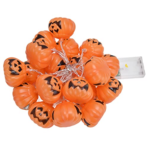 Pilipane - 20LED Pumpkin String Lights, 8ft Length, Perfect for Halloween Decor