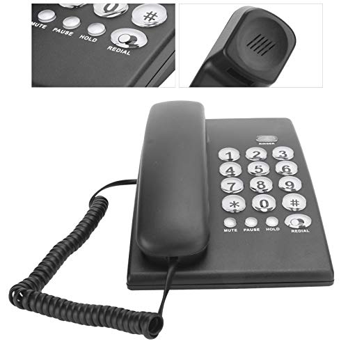 Fdit - KX-T504 Wired Phone with Flash Function, Last Number Redial, Portable Design