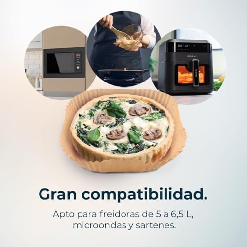 Cecotec - Oil-Free Air Fryer Paper Pack, 150 Pieces, Safe & Sustainable