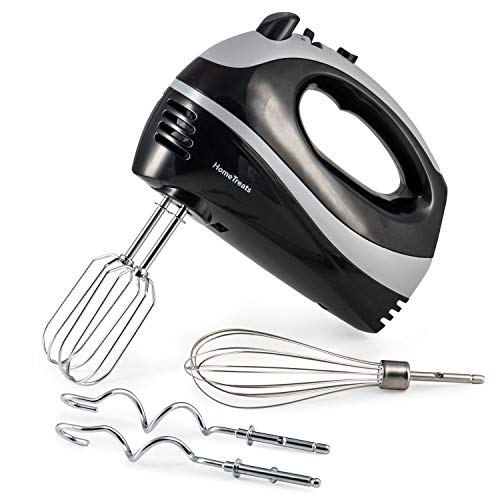 Home Treats - Electric Hand Mixer with 5 Speeds, 2 Blades & Turbo 300W