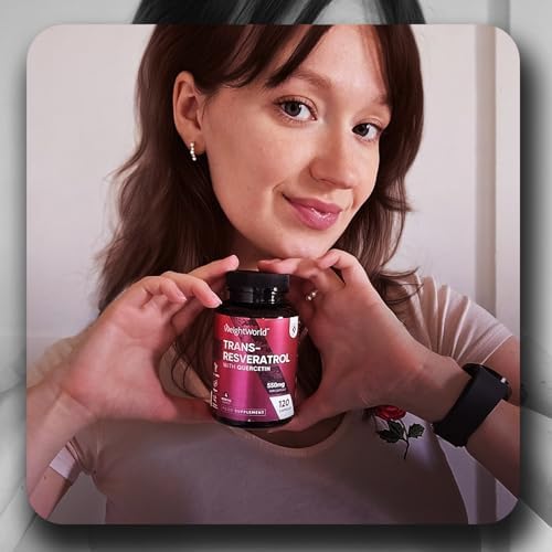Trans Resveratrol with Quercetin - 120 Capsules - 4 Months Supply - Resveratrol Supplements - 1 Capsule a Day - Sourced from Japanese Knotweed - Non-GMO & Vegan-Friendly - Magnesium Stearate-Free|B01FWFE7VK