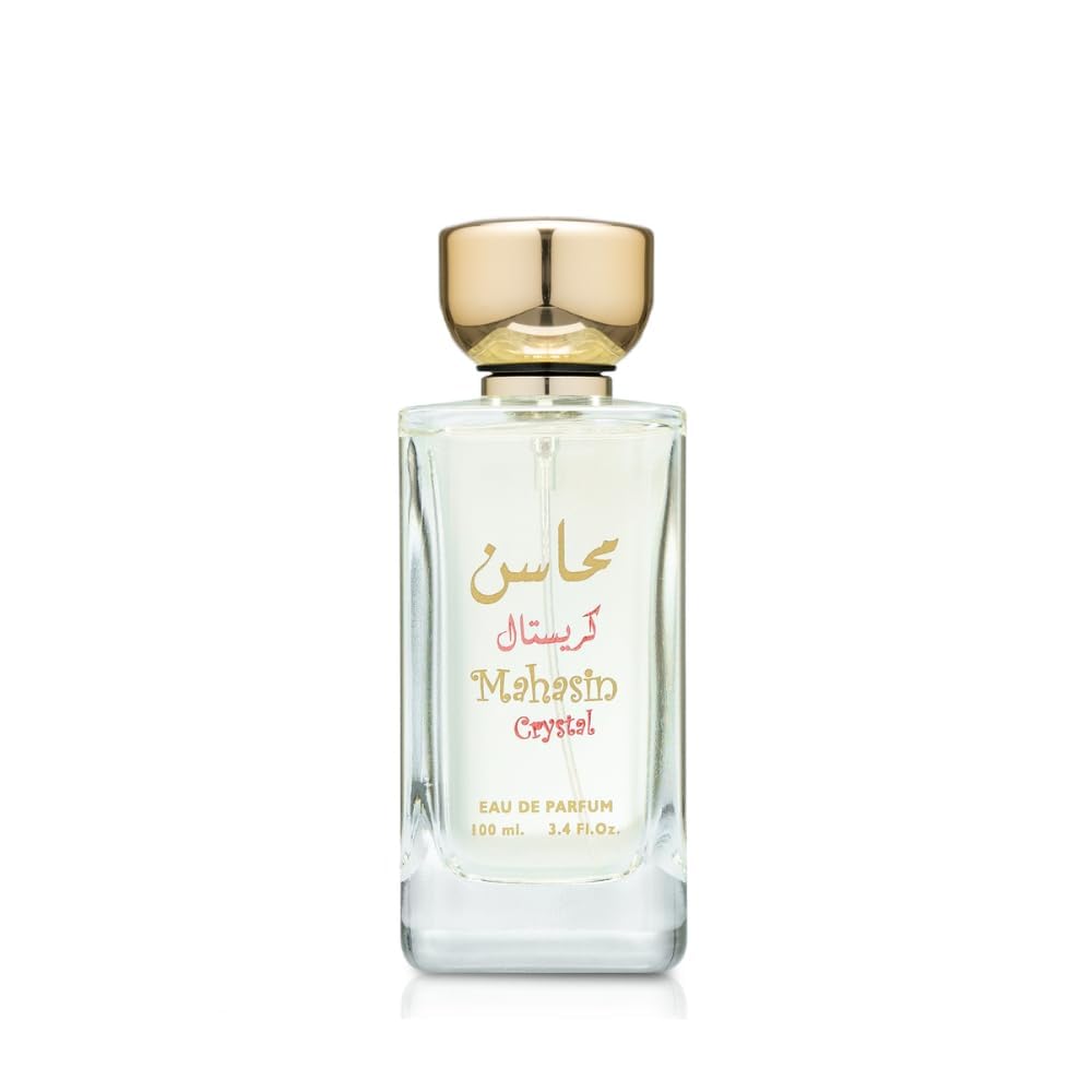 Lattafa Perfumes Mahasin Crystal 2-Piece Set for Women, (3.4 Ounce Eau De Parfum Spray + 1.7 Deodorant Spray) - Medaid International