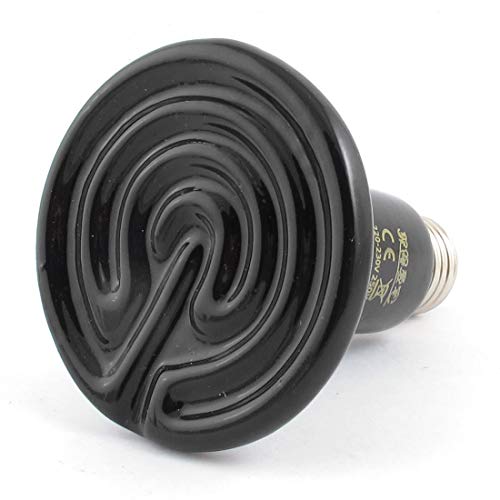 Aexit - 250W Infrared Ceramic Heat Lamp for Reptiles, E26 Plug, 75mm Dia