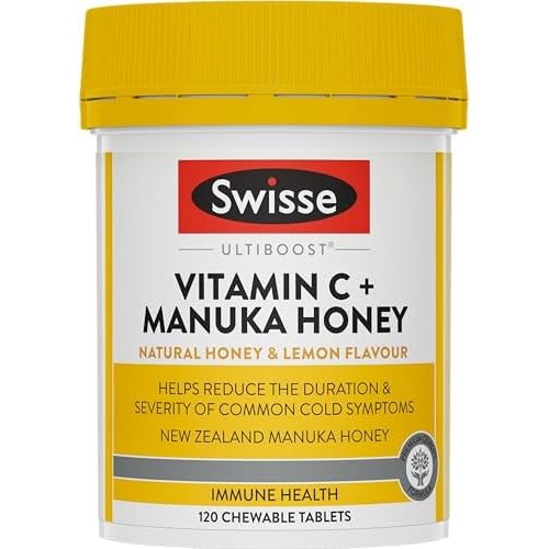 Swisse Ultiboost Vitamin C + Manuka Honey - 120 Tablets|B07BF69114