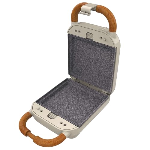 Cecotec - Retro Sandwich Maker with 3 Interchangeable Plates, 700W Power