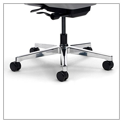 Steelcase Amia Ergonomic Office Chair with Adjustable Back Tension and Arms | Flexible Lumbar with Sliding Seat | Black Frame and Buzz2 Black Fabric - Medaid International
