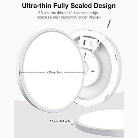 Slochi - Set of 2 LED Ceiling Lights, 24W, 2025LM, 4000K Natural White