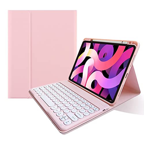Kaitesi - Keyboard Case for iPad Mini A17 Pro/6th Gen, Detachable Pink Keyboard