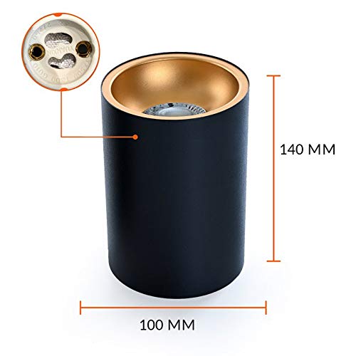 Braytron - BETA-SR Ceiling Light, 100mm Surface-Mounted Spotlight, GU10 LED