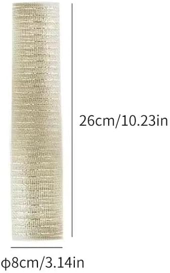 BESTONE Gold Metallic Mesh Ribbon 10 Inch Wide for Christmas Wreath Supplies, Tree Decoration, Garland and Bows - Decorative Deco Mesh with Metallic Foil - Medaid International