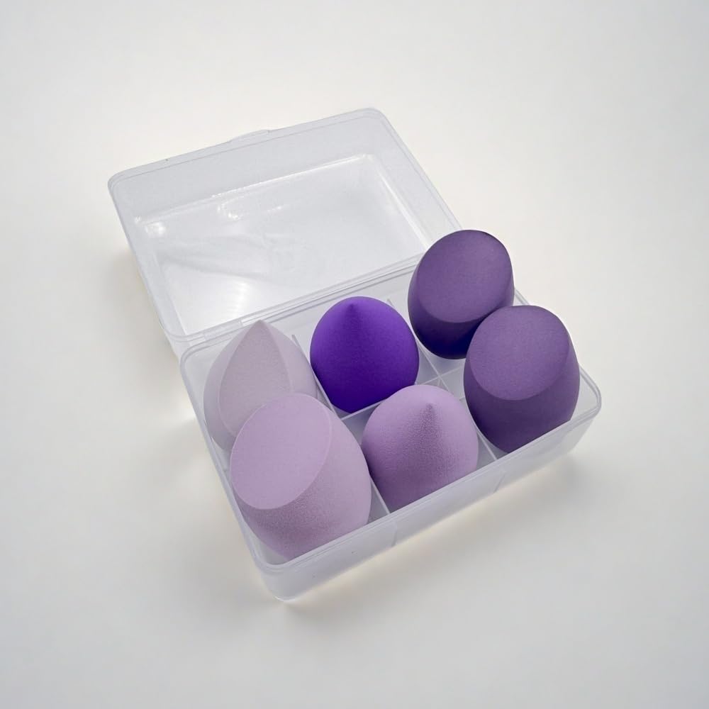 6-Piece Beauty Blender Set | Non-Absorbent Makeup Sponges, Oblique Cut & Water Drop Shapes for Foundation & Cosmetics 20 - Medaid International