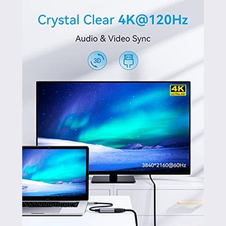 Soomfon - USB C to HDMI Adapter 4K 120Hz, Compatible with MacBook Pro & More