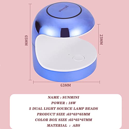 Aapie - Portable 18W UV LED Nail Dryer with USB Cable for Home & Travel