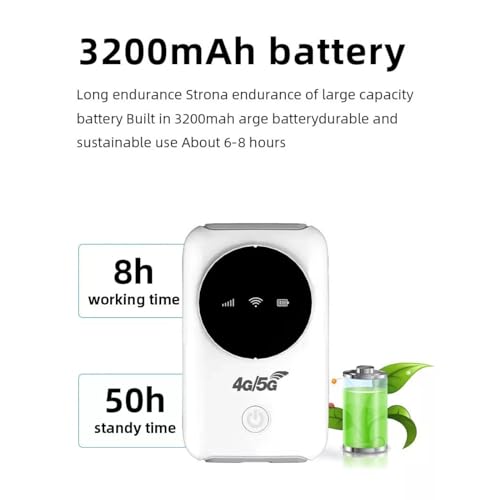 AMZ - 4G LTE 5G Mobile Hotspot Router, 300Mbps, Portable, 10 Devices