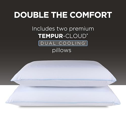 Tempur-Pedic TEMPUR-Cloud Dual Cooling Pillow, Queen, White - Medaid International