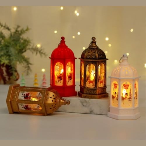 Bodhis - Rustic Christmas Lantern with Tempered Glass for Outdoor Decor
