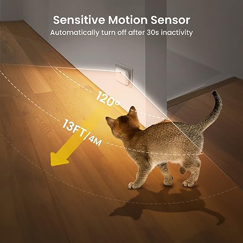 Tnmoo - Dimmable Motion Sensor Night Lights, 3000K Warm White, 3 Modes, 2 Pack