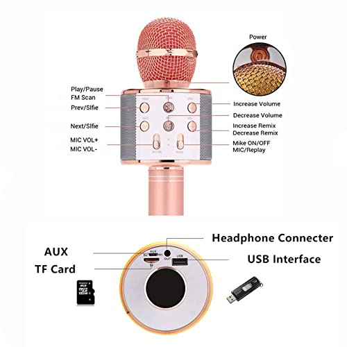 KaraokePro - Wireless Bluetooth Karaoke Microphone, 3 in 1 Portable Mic Speaker