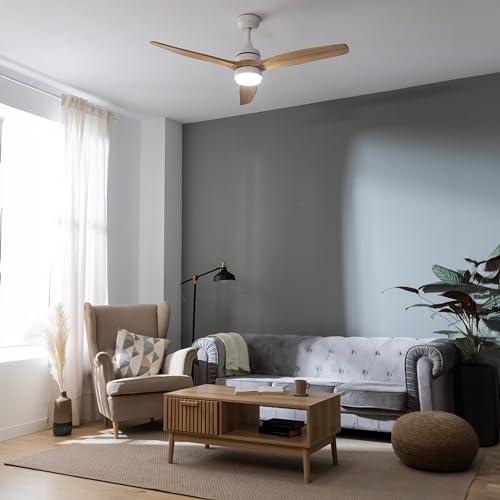 Cecotec - Ceiling Fan with Light, 40W DC Motor, Remote Control, Timer