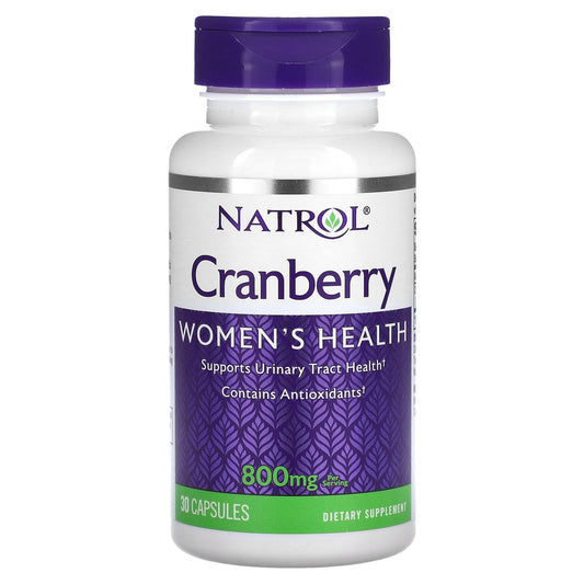 Natrol, Cranberry, 800 mg, 30 Capsules (400 mg per Capsule) - Medaid International